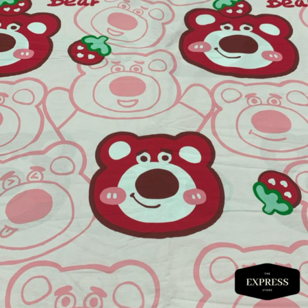 Cute Cartoon Bear: 100% Egyptian Cotton Sheet