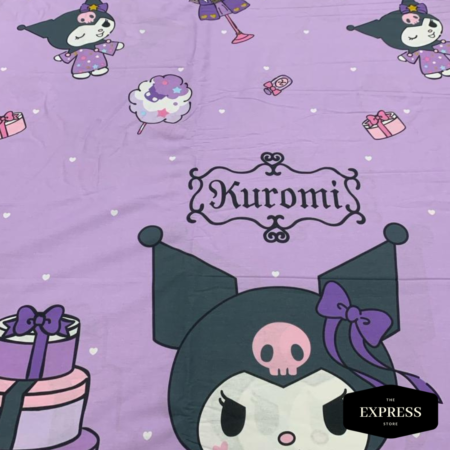 Kuromi’s Sweet Dreams: 100% Egyptian Cotton Sheet